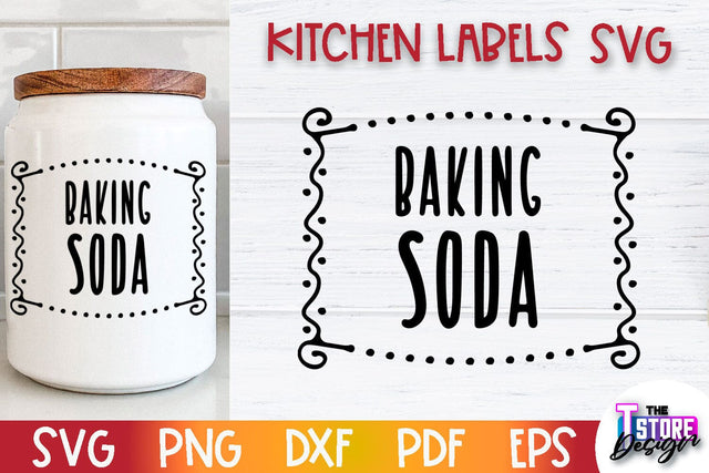 Kitchen Labels SVG Design | Home Design SVG | Jar Labels v.3 SVG The T Store Design 