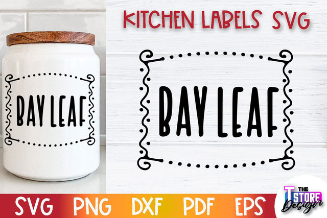 Kitchen Labels SVG Design | Home Design SVG | Jar Labels v.3 SVG The T Store Design 