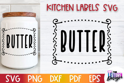 Kitchen Labels SVG Design | Home Design SVG | Jar Labels v.3 SVG The T Store Design 