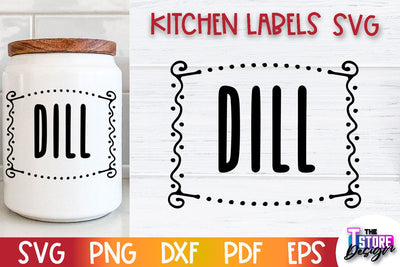 Kitchen Labels SVG Design | Home Design SVG | Jar Labels v.3 SVG The T Store Design 