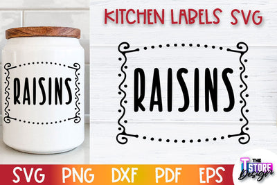 Kitchen Labels SVG Design | Home Design SVG | Jar Labels v.3 SVG The T Store Design 
