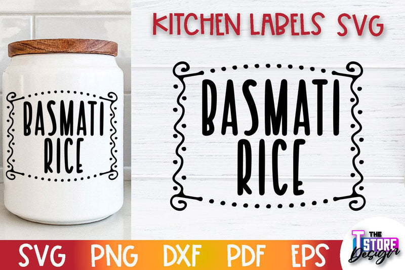 Kitchen Labels SVG Design | Home Design SVG | Jar Labels v.3 SVG The T Store Design 