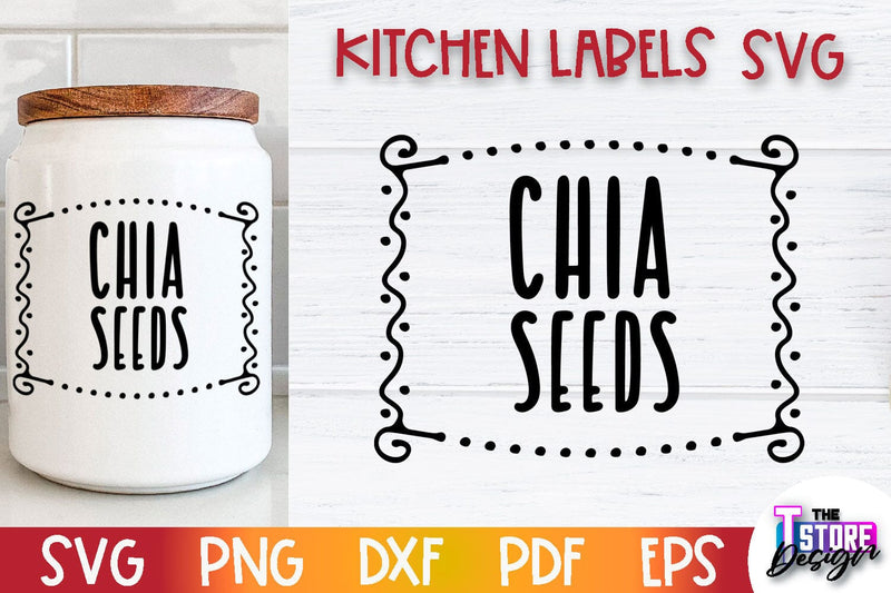 Kitchen Labels SVG Design | Home Design SVG | Jar Labels v.3 SVG The T Store Design 