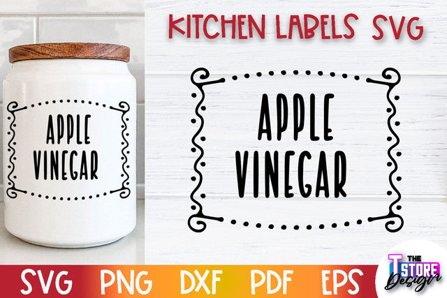 Kitchen Labels SVG Design | Home Design SVG | Jar Labels v.3 SVG The T Store Design 