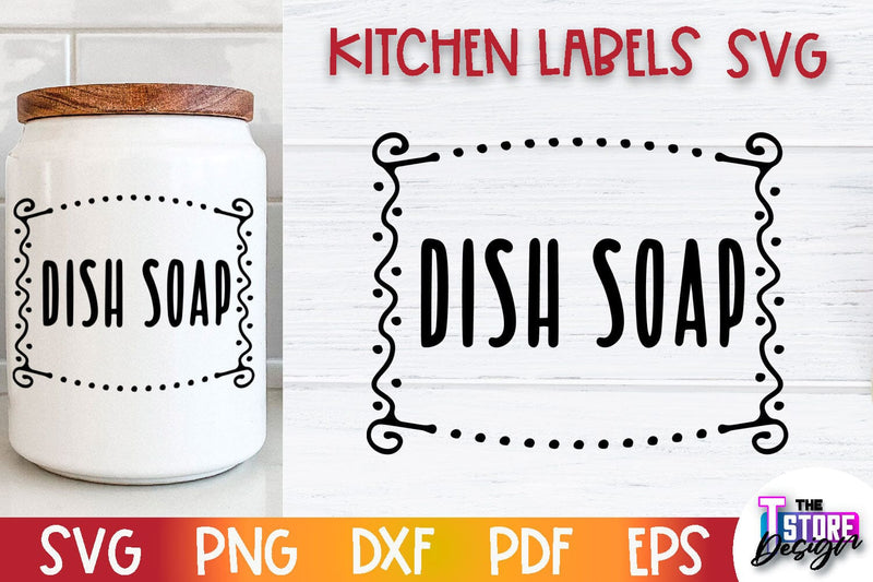 Kitchen Labels SVG Design | Home Design SVG | Jar Labels v.3 SVG The T Store Design 