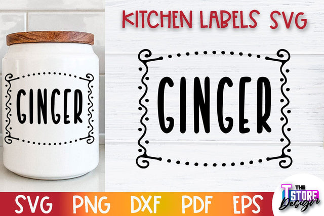 Kitchen Labels SVG Design | Home Design SVG | Jar Labels v.3 SVG The T Store Design 