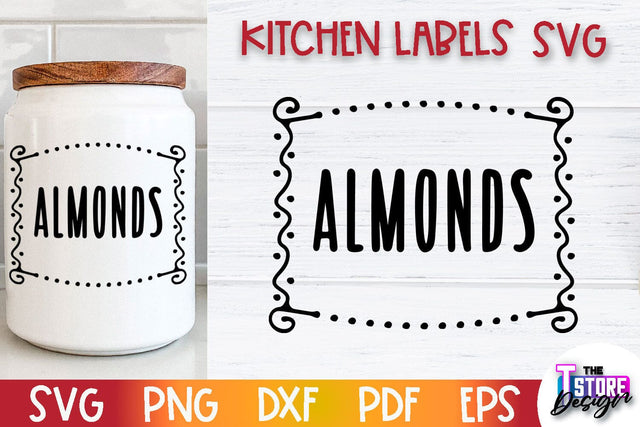 Kitchen Labels SVG Design | Home Design SVG | Jar Labels v.3 SVG The T Store Design 