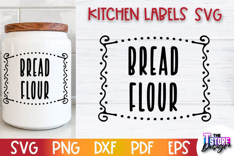 Kitchen Labels SVG Design | Home Design SVG | Jar Labels v.3 SVG The T Store Design 