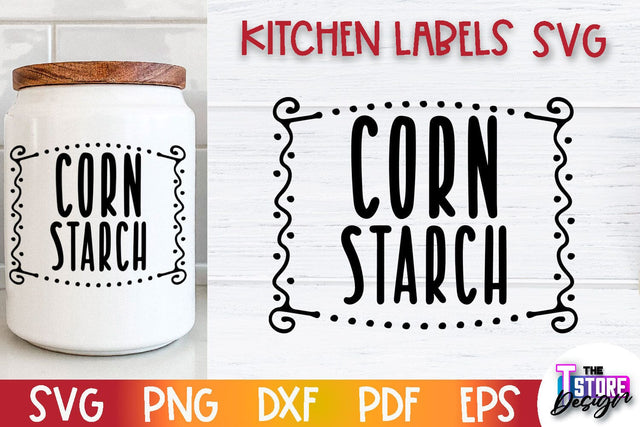 Kitchen Labels SVG Design | Home Design SVG | Jar Labels v.3 SVG The T Store Design 