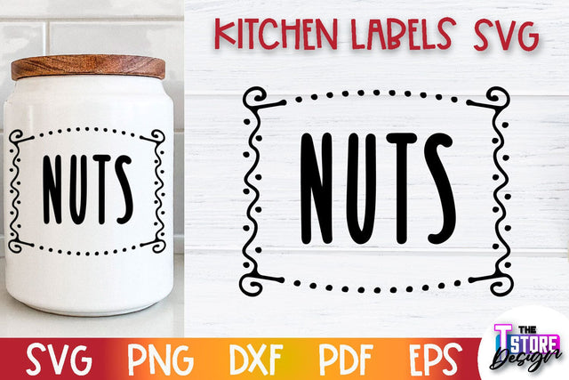 Kitchen Labels SVG Design | Home Design SVG | Jar Labels v.3 SVG The T Store Design 