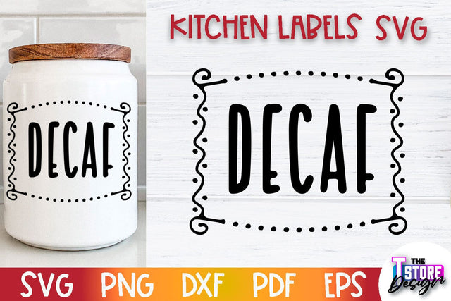 Kitchen Labels SVG Design | Home Design SVG | Jar Labels v.3 SVG The T Store Design 