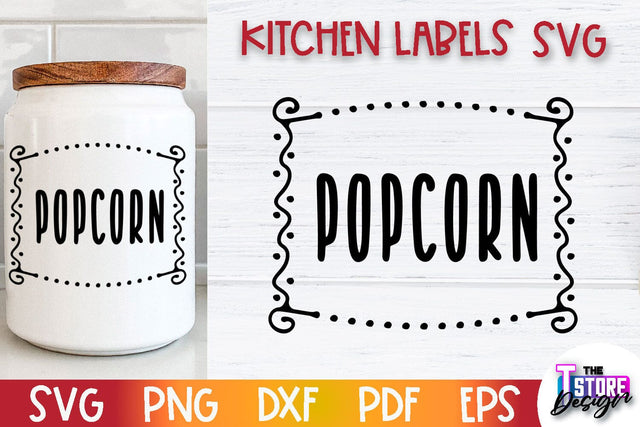 Kitchen Labels SVG Design | Home Design SVG | Jar Labels v.3 SVG The T Store Design 