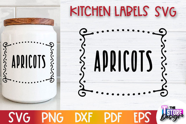 Kitchen Labels SVG Design | Home Design SVG | Jar Labels v.3 SVG The T Store Design 
