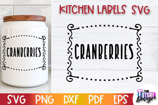Kitchen Labels SVG Design | Home Design SVG | Jar Labels v.3 SVG The T Store Design 