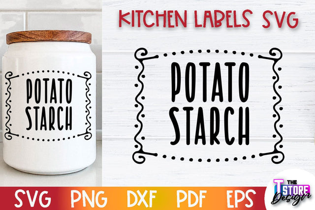 Kitchen Labels SVG Design | Home Design SVG | Jar Labels v.3 SVG The T Store Design 