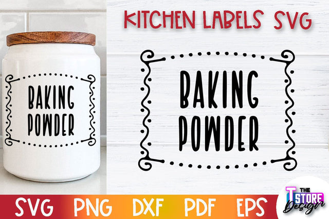 Kitchen Labels SVG Design | Home Design SVG | Jar Labels v.3 SVG The T Store Design 