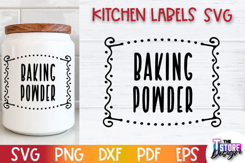 Kitchen Labels SVG Design | Home Design SVG | Jar Labels v.3 SVG The T Store Design 