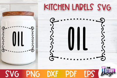 Kitchen Labels SVG Design | Home Design SVG | Jar Labels v.3 SVG The T Store Design 