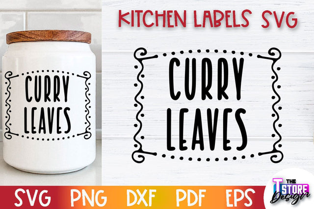 Kitchen Labels SVG Design | Home Design SVG | Jar Labels v.3 SVG The T Store Design 