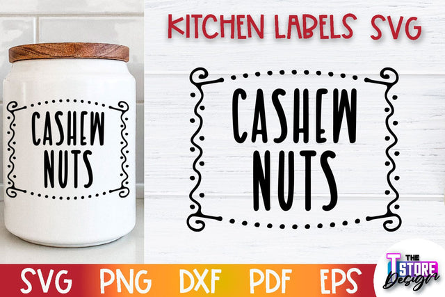 Kitchen Labels SVG Design | Home Design SVG | Jar Labels v.3 SVG The T Store Design 