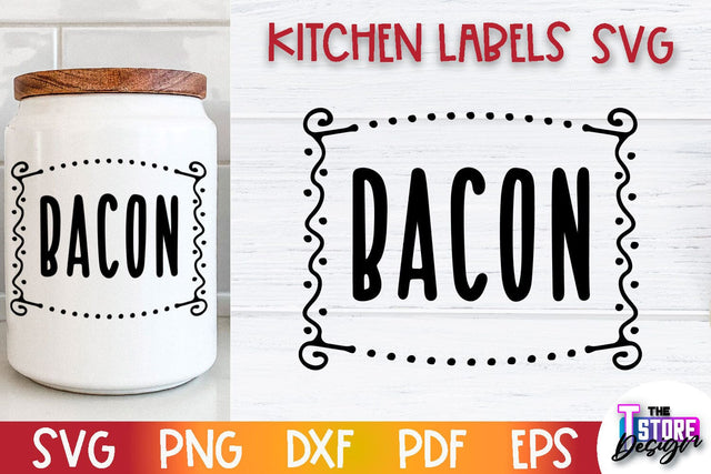 Kitchen Labels SVG Design | Home Design SVG | Jar Labels v.3 SVG The T Store Design 