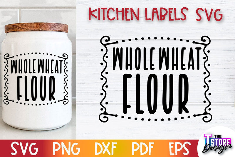 Kitchen Labels SVG Design | Home Design SVG | Jar Labels v.3 SVG The T Store Design 