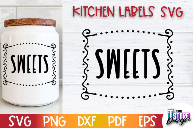 Kitchen Labels SVG Design | Home Design SVG | Jar Labels v.3 SVG The T Store Design 