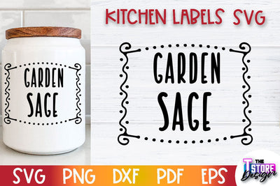 Kitchen Labels SVG Design | Home Design SVG | Jar Labels v.3 SVG The T Store Design 