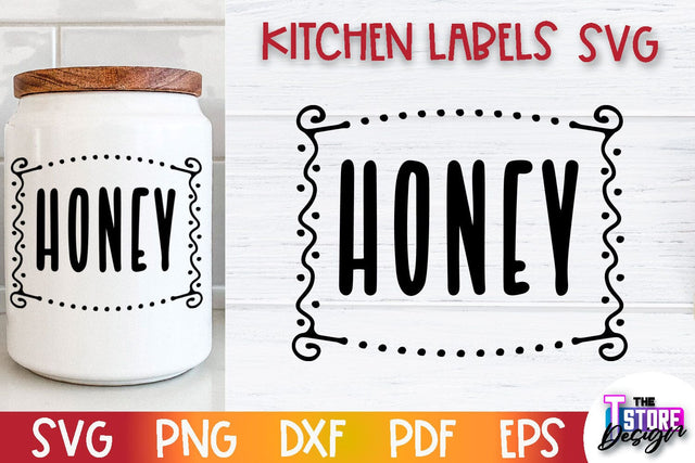 Kitchen Labels SVG Design | Home Design SVG | Jar Labels v.3 SVG The T Store Design 
