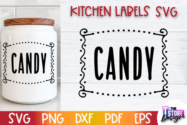Kitchen Labels SVG Design | Home Design SVG | Jar Labels v.3 SVG The T Store Design 