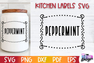 Kitchen Labels SVG Design | Home Design SVG | Jar Labels v.3 SVG The T Store Design 