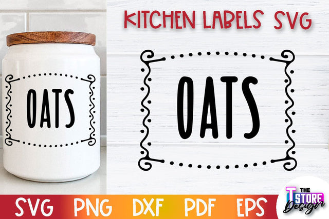 Kitchen Labels SVG Design | Home Design SVG | Jar Labels v.3 SVG The T Store Design 