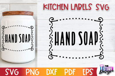 Kitchen Labels SVG Design | Home Design SVG | Jar Labels v.3 SVG The T Store Design 