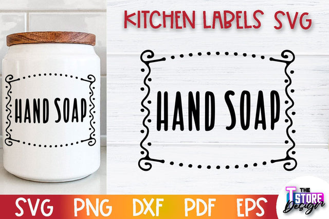 Kitchen Labels SVG Design | Home Design SVG | Jar Labels v.3 SVG The T Store Design 