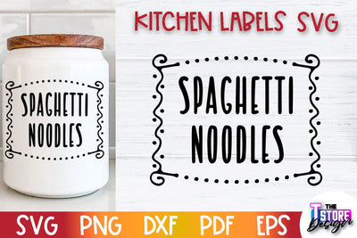 Kitchen Labels SVG Design | Home Design SVG | Jar Labels v.3 SVG The T Store Design 