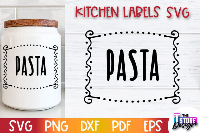 Kitchen Labels SVG Design | Home Design SVG | Jar Labels v.3 SVG The T Store Design 