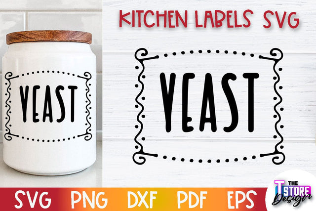 Kitchen Labels SVG Design | Home Design SVG | Jar Labels v.3 SVG The T Store Design 