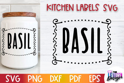 Kitchen Labels SVG Design | Home Design SVG | Jar Labels v.3 SVG The T Store Design 