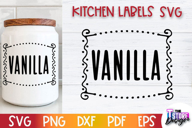 Kitchen Labels SVG Design | Home Design SVG | Jar Labels v.3 SVG The T Store Design 
