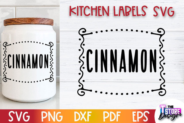 Kitchen Labels SVG Design | Home Design SVG | Jar Labels v.3 SVG The T Store Design 