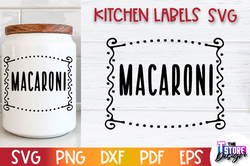 Kitchen Labels SVG Design | Home Design SVG | Jar Labels v.3 SVG The T Store Design 