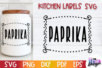 Kitchen Labels SVG Design | Home Design SVG | Jar Labels v.3 SVG The T Store Design 