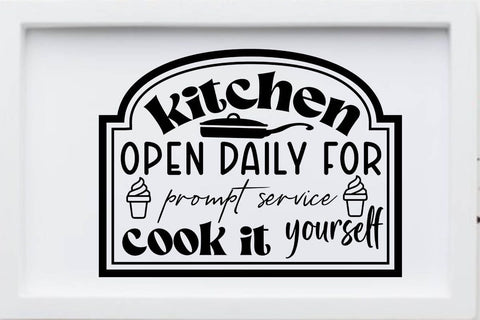 kitchen open daily for prompt service cook it yourself SVG Angelina750 