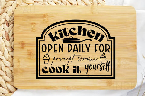 kitchen open daily for prompt service cook it yourself SVG Angelina750 