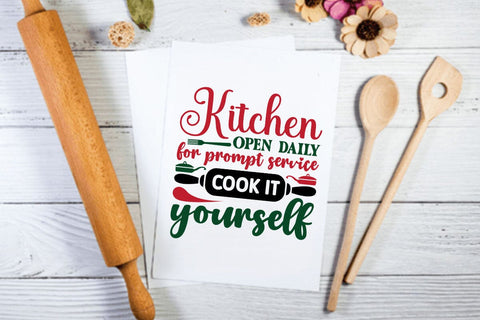 Kitchen open daily for prompt service cook it yourself SVG Angelina750 