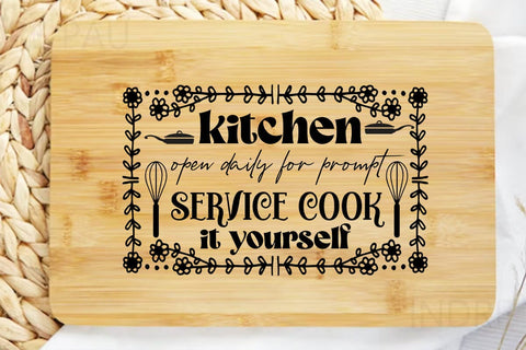 kitchen open daily for prompt service cook it yourself SVG Angelina750 