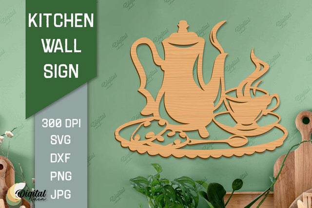 Kitchen Paper Cut. Kitchen Wall Decor Laser Cut SVG 3D Paper Evgenyia Guschina 