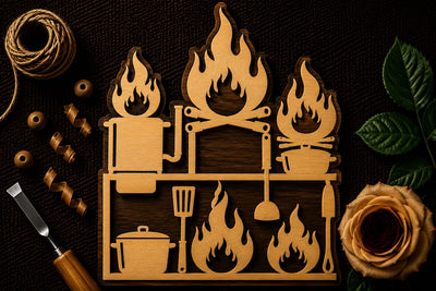 Kitchen Stove Cooking Decor Laser Cut SVG File SVG Regulrcrative 