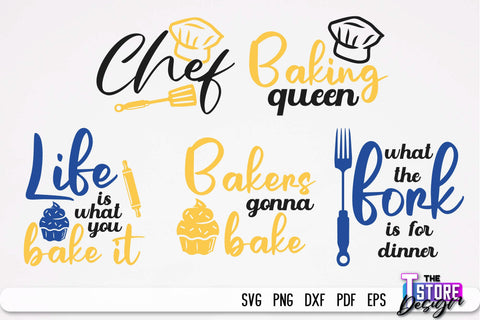 Kitchen SVG Bundle | Kitchen Quotes Design | Home SVG | Home Chef Design SVG The T Store Design 