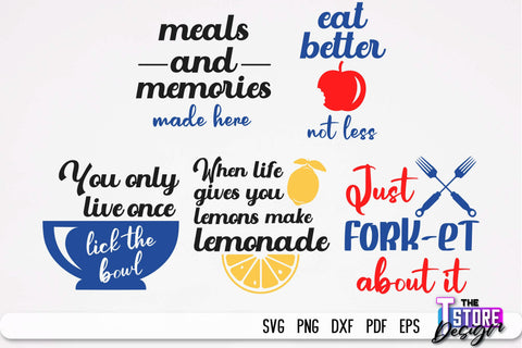 Kitchen SVG Bundle | Kitchen Quotes Design | Home SVG | Home Chef Design SVG The T Store Design 